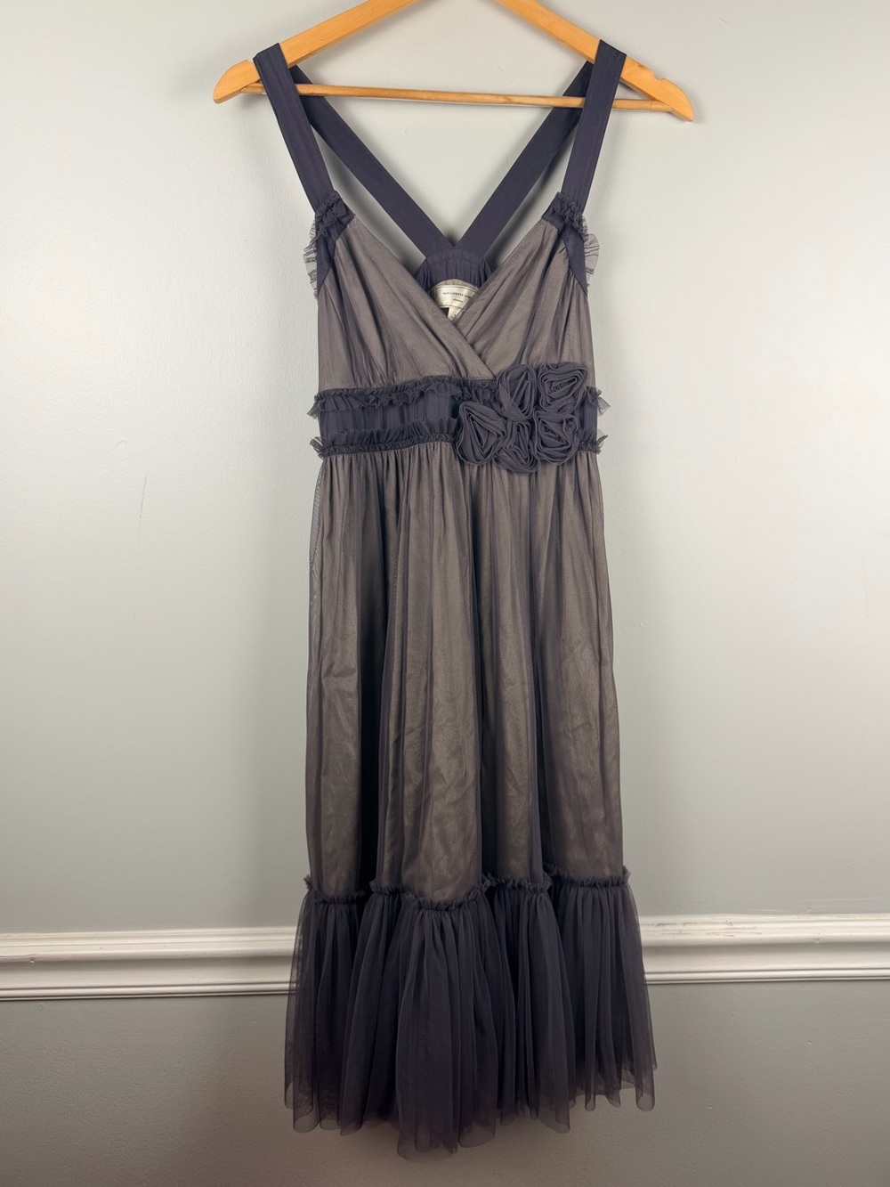 Moulinette Soeurs Anthropologie Spirited Away Purple Mesh Dress Women’s Size 2